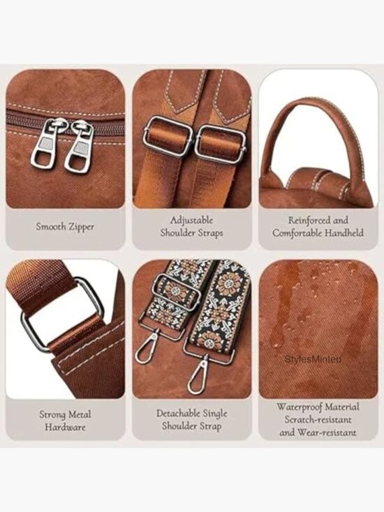 Waterproof PU Leather Convertible Backpack Purse Anti-Theft Lightweight